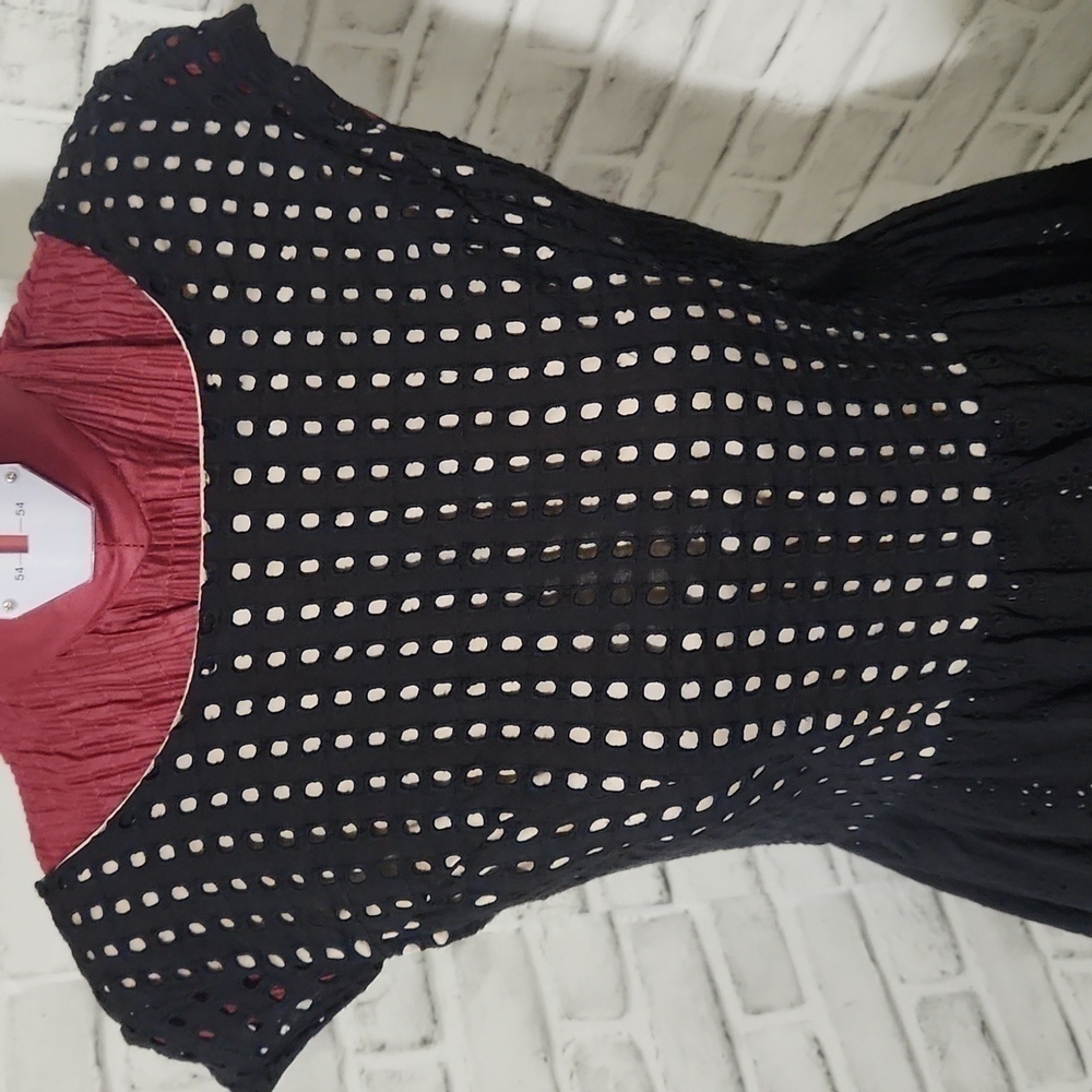 exhilaration Black Eyelet Lined SZ L Dress - Picture 7 of 9